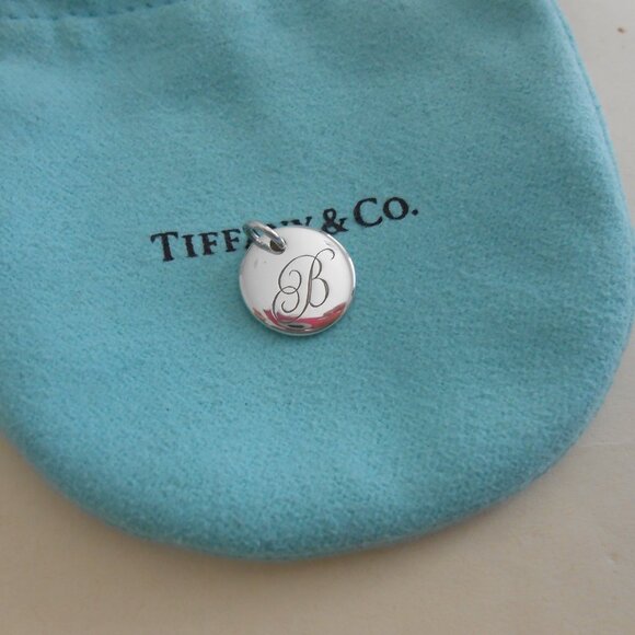 Tiffany & Co. Letter "B" Notes Alphabet Initial Disc Pendant - Picture 7 of 7